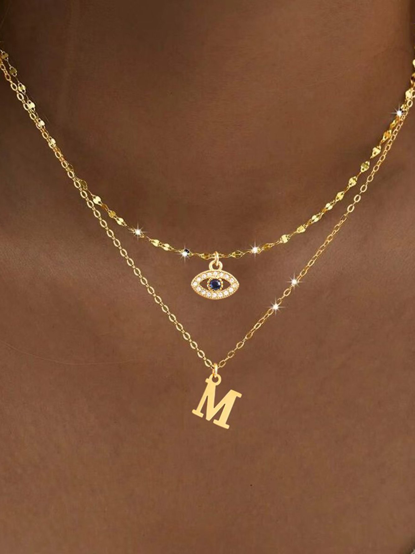 Gold Solid Pendant Necklace