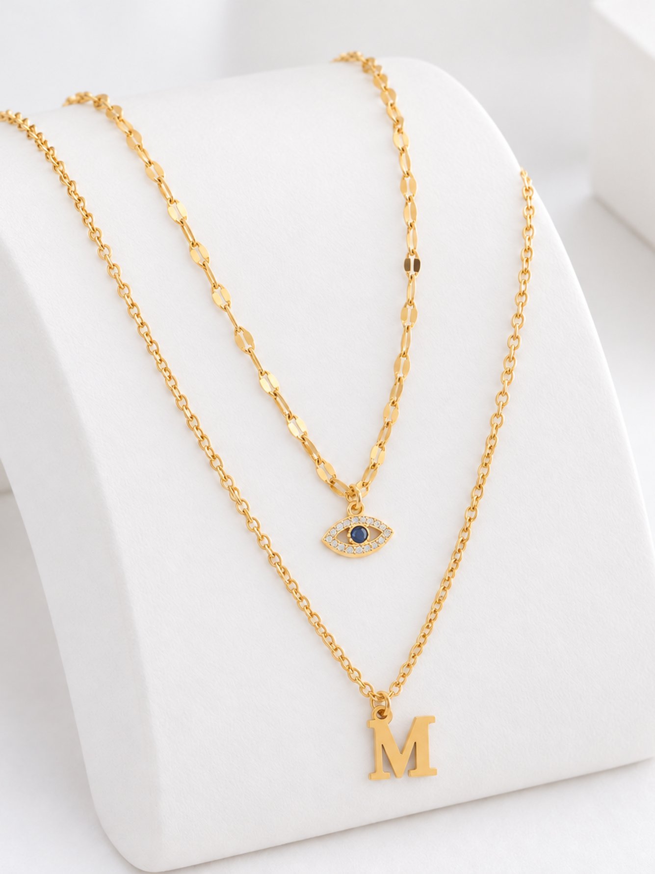 Gold Solid Pendant Necklace