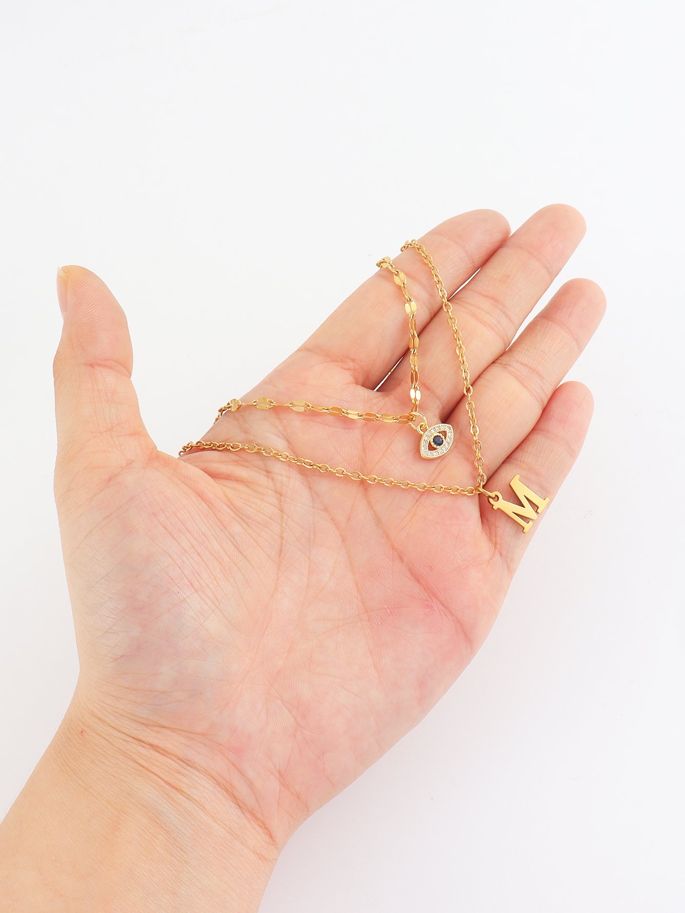 Gold Solid Pendant Necklace