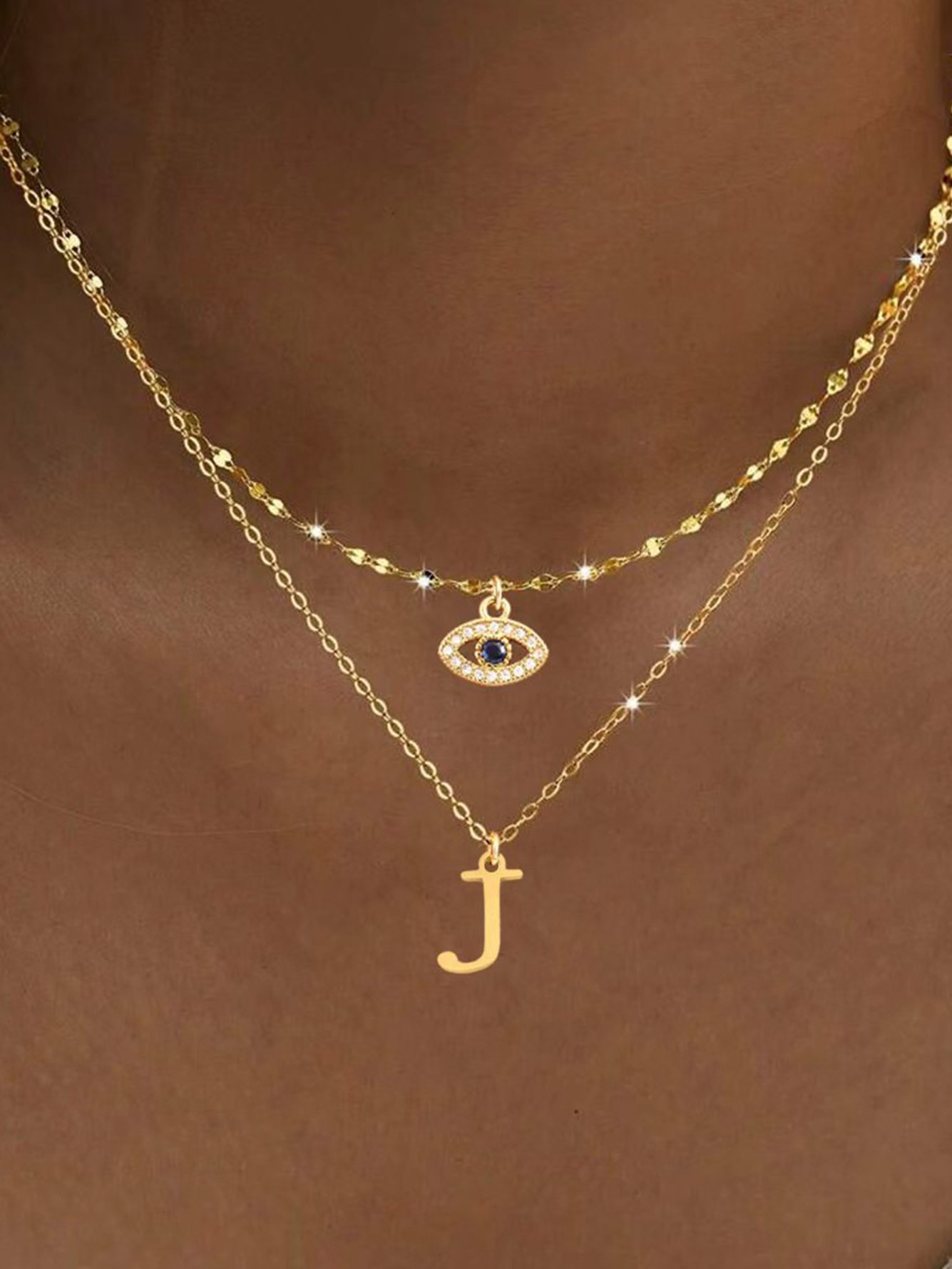 Gold Solid Pendant Necklace