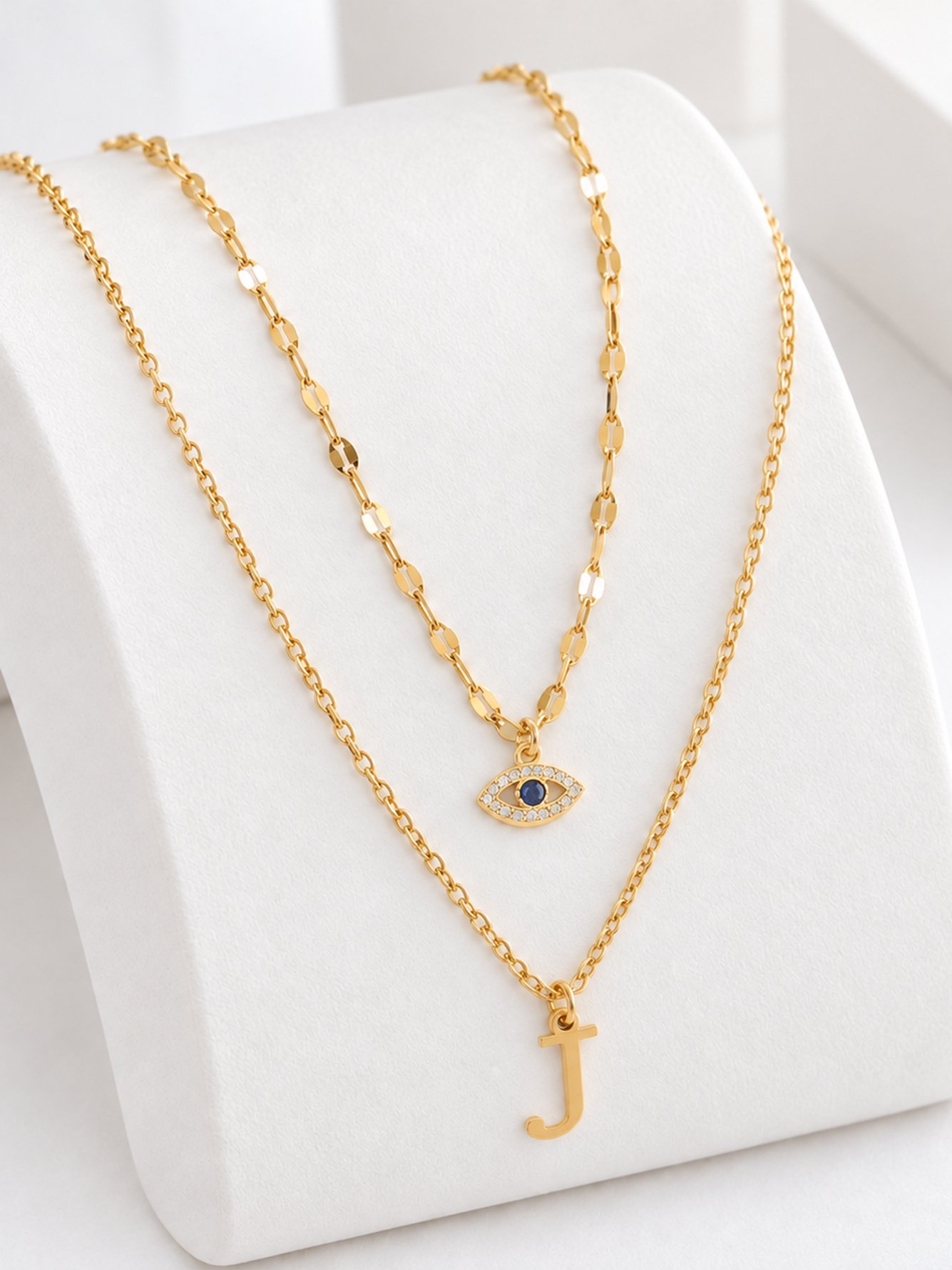 Gold Solid Pendant Necklace
