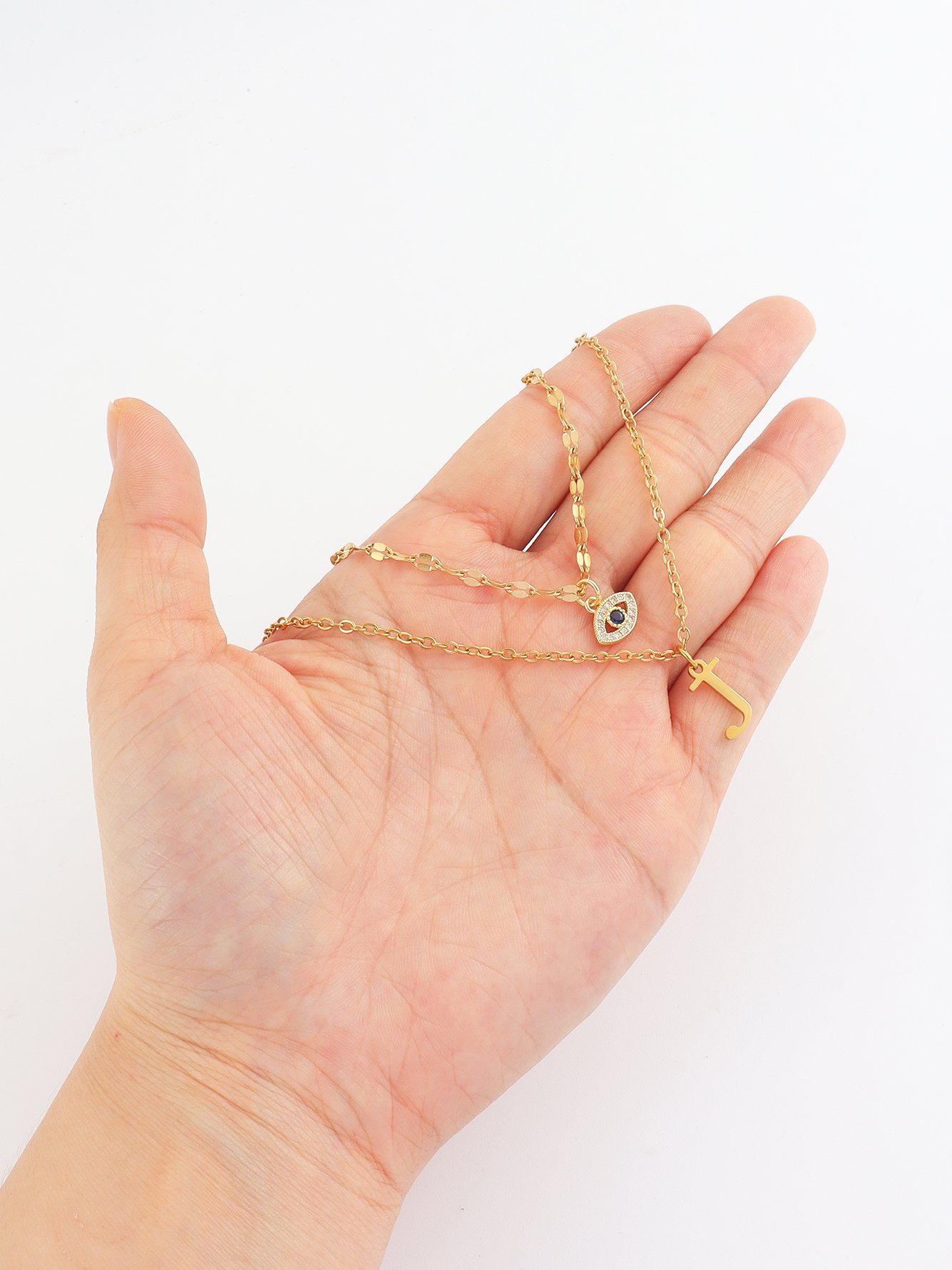 Gold Solid Pendant Necklace
