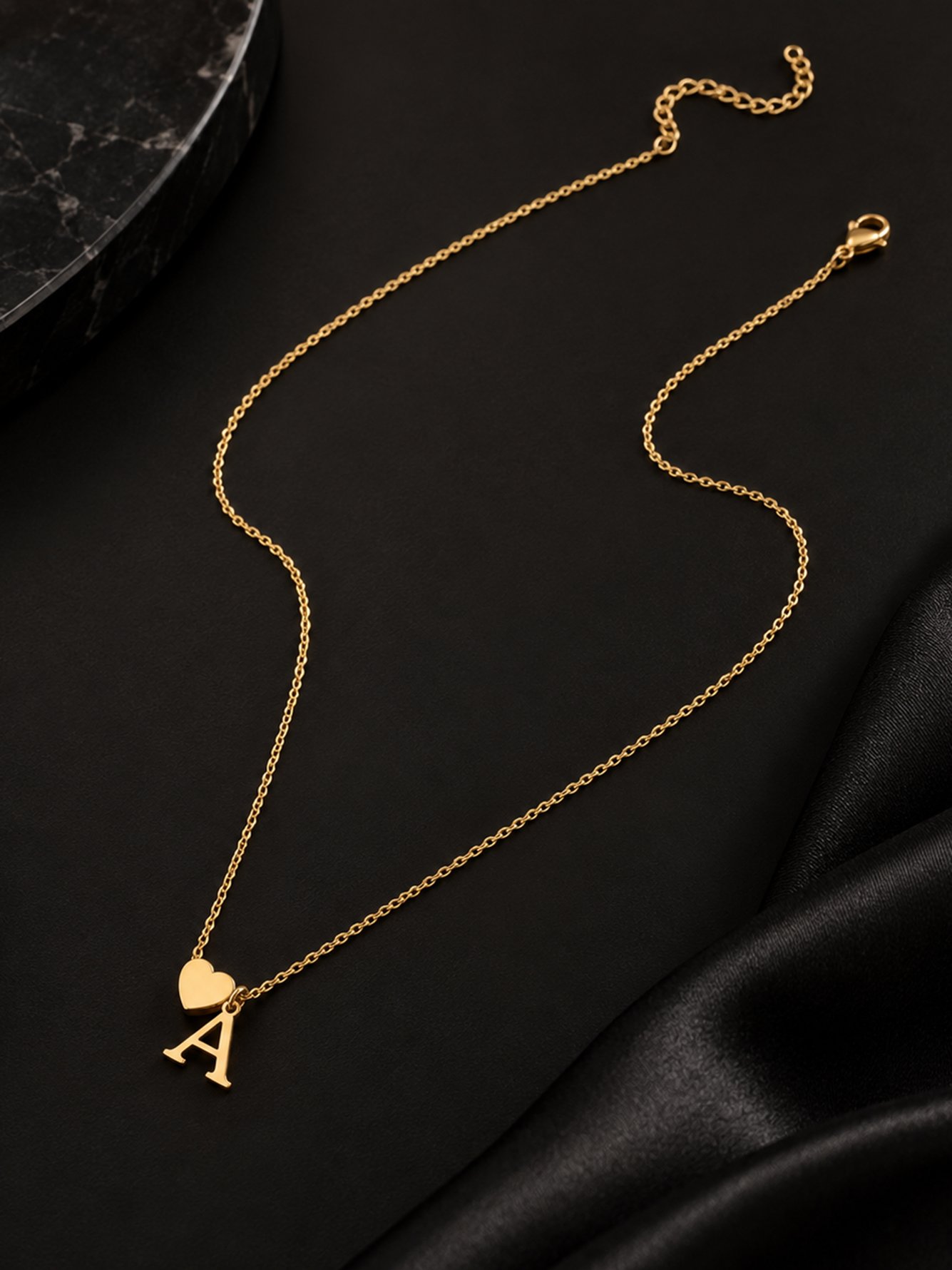Gold Solid Pendant Necklace