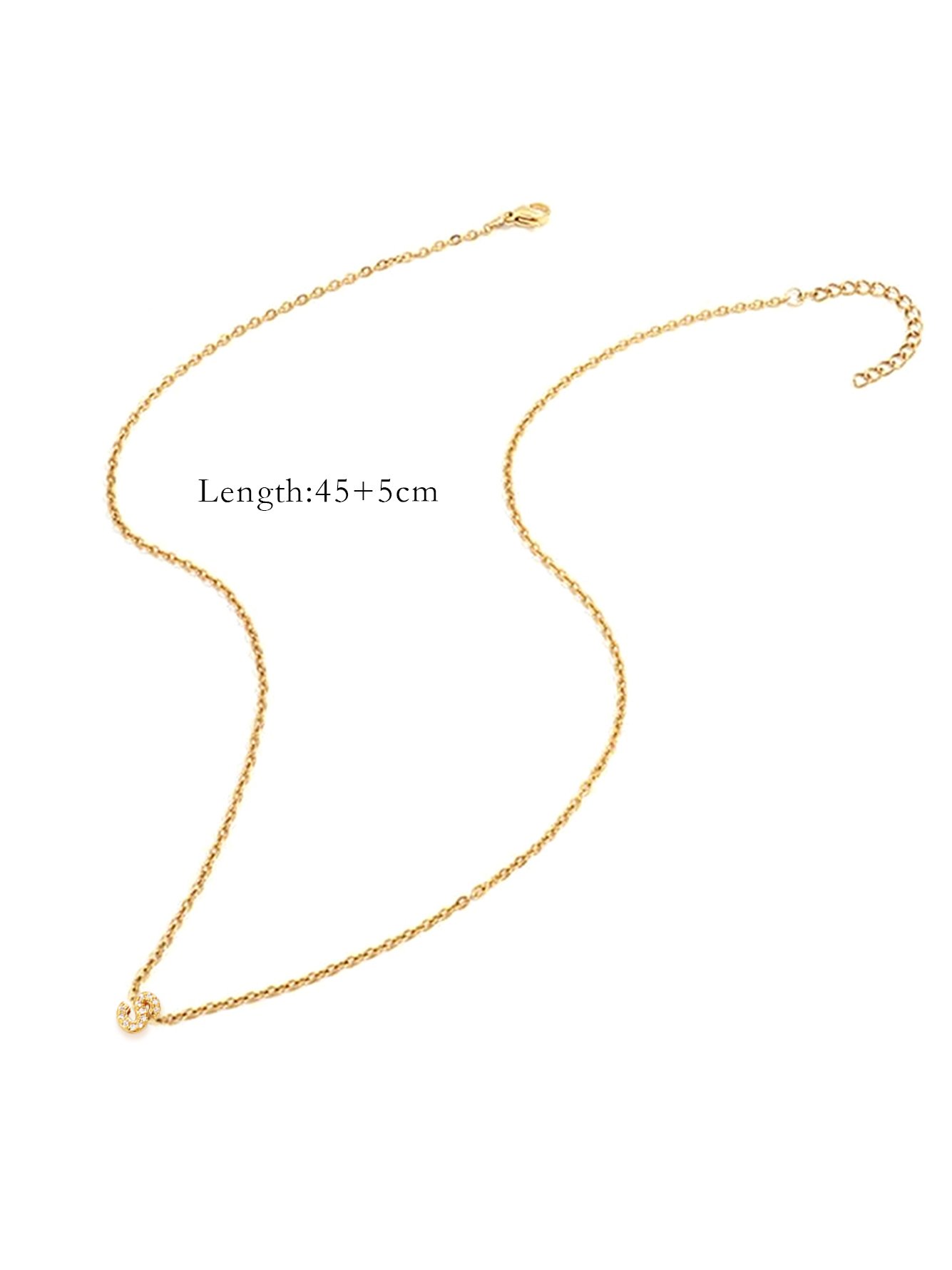 Gold Solid Pendant Necklace