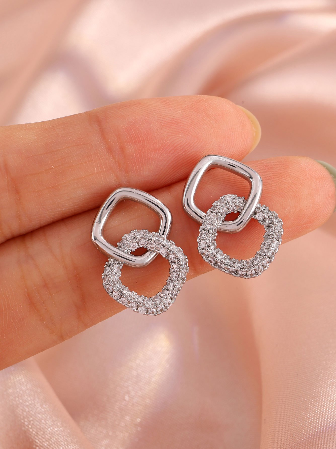 Silver Solid Stud Earrings