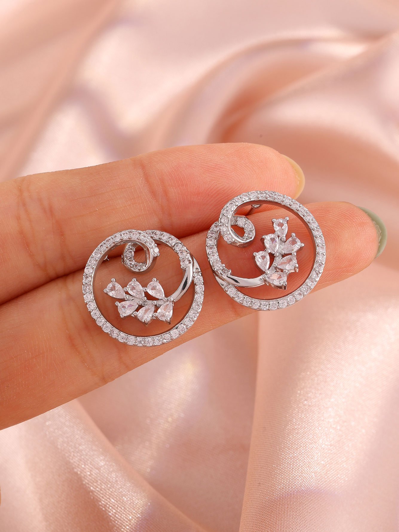 Silver Solid Stud Earrings