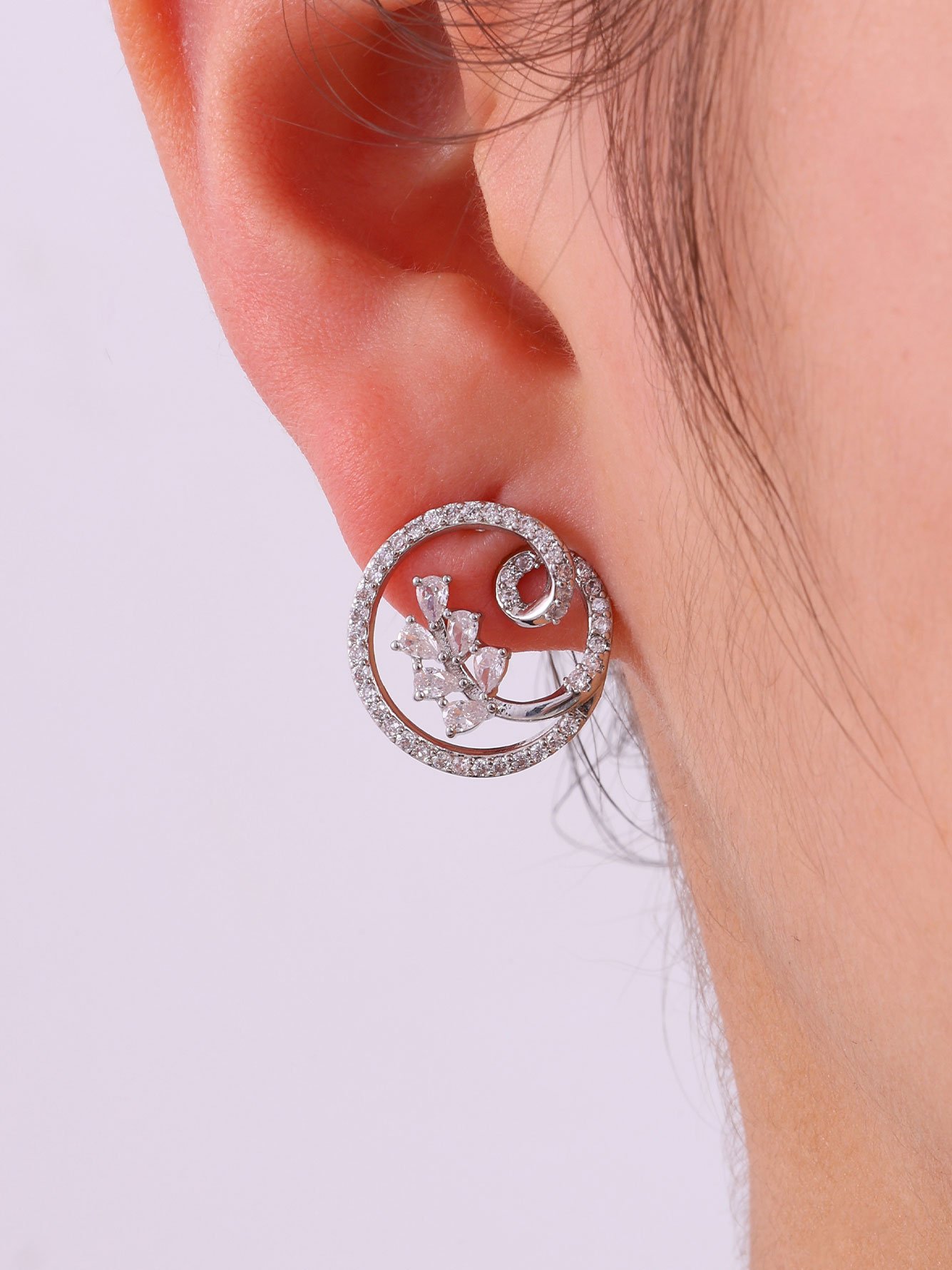 Silver Solid Stud Earrings