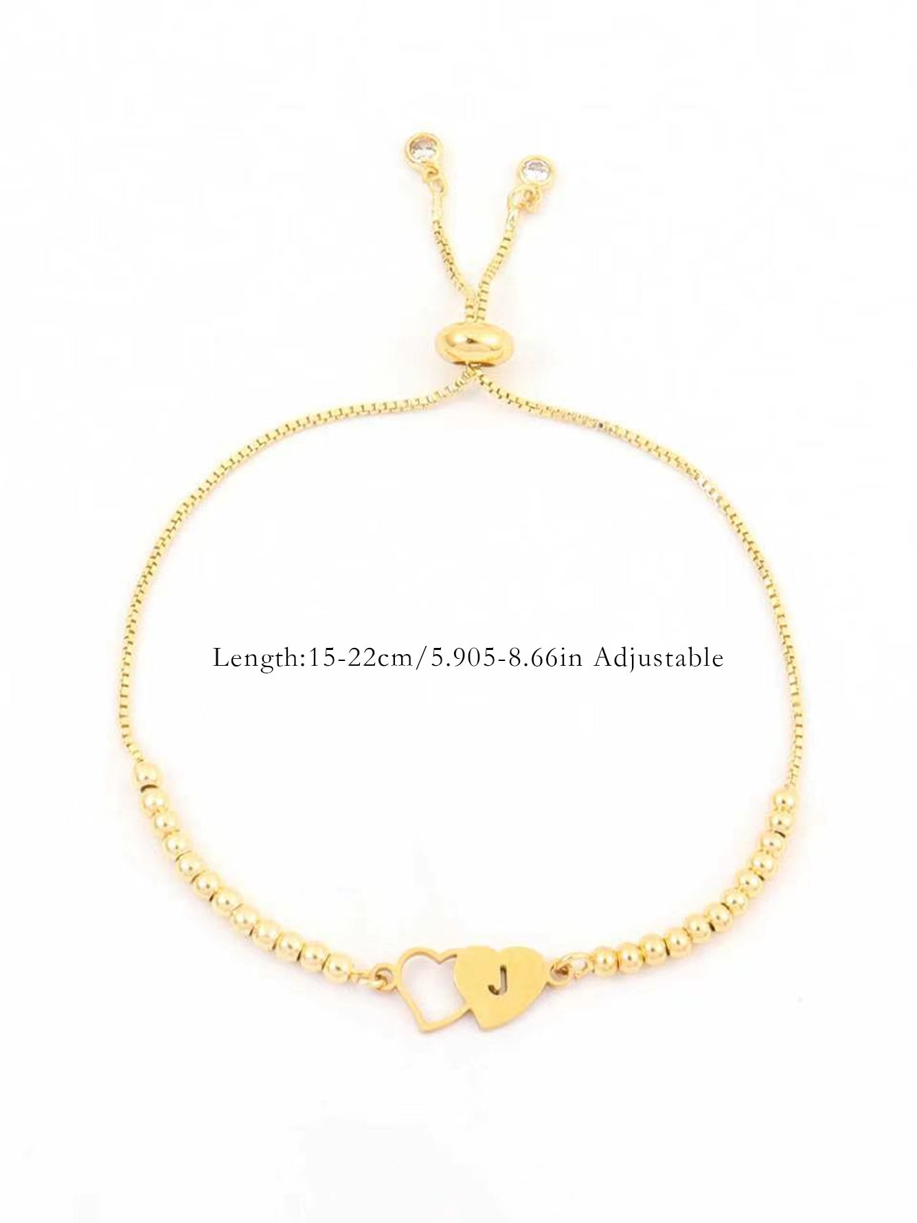 Gold Solid Charm Bracelet
