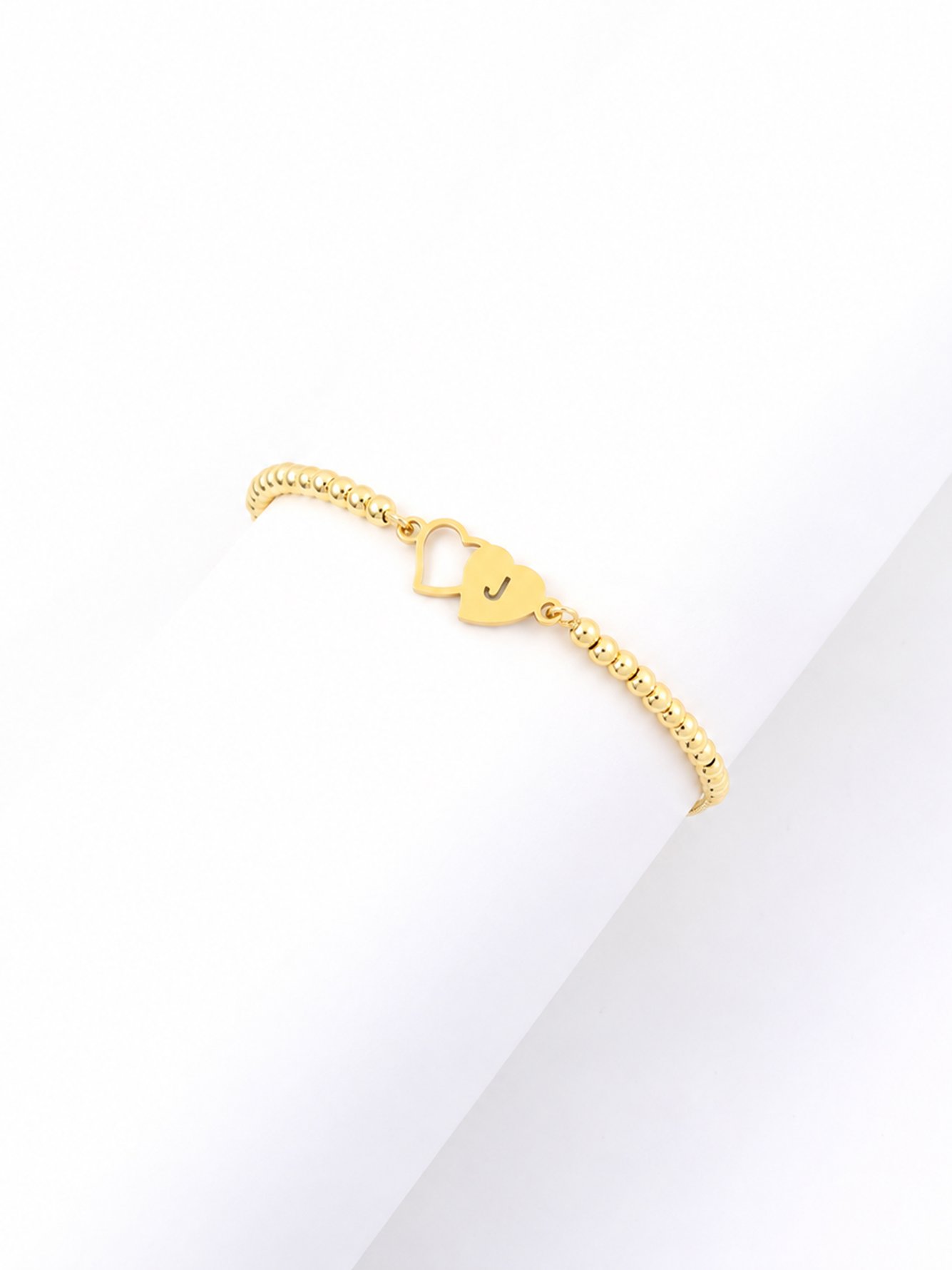Gold Solid Charm Bracelet