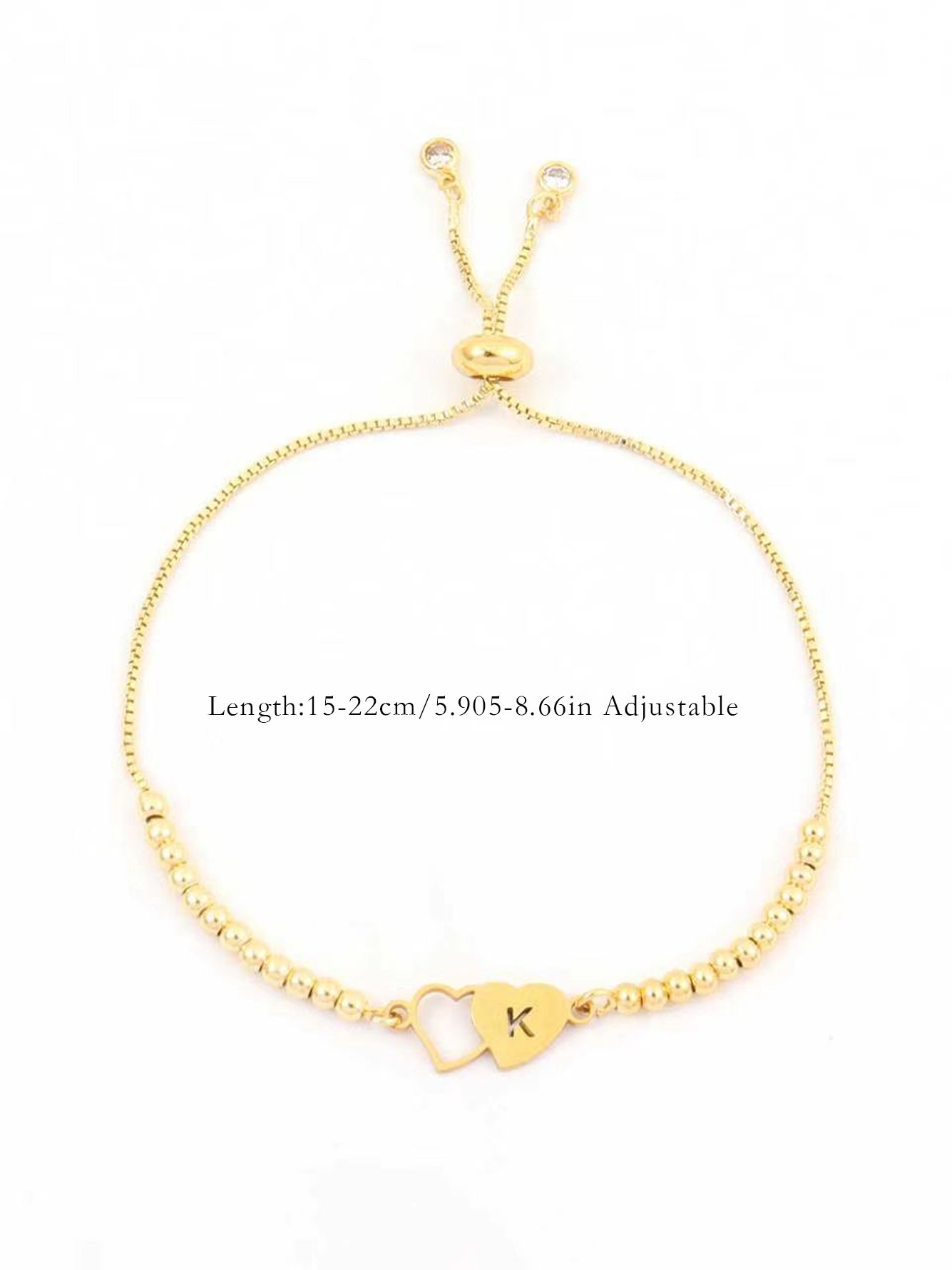 Gold Solid Charm Bracelet