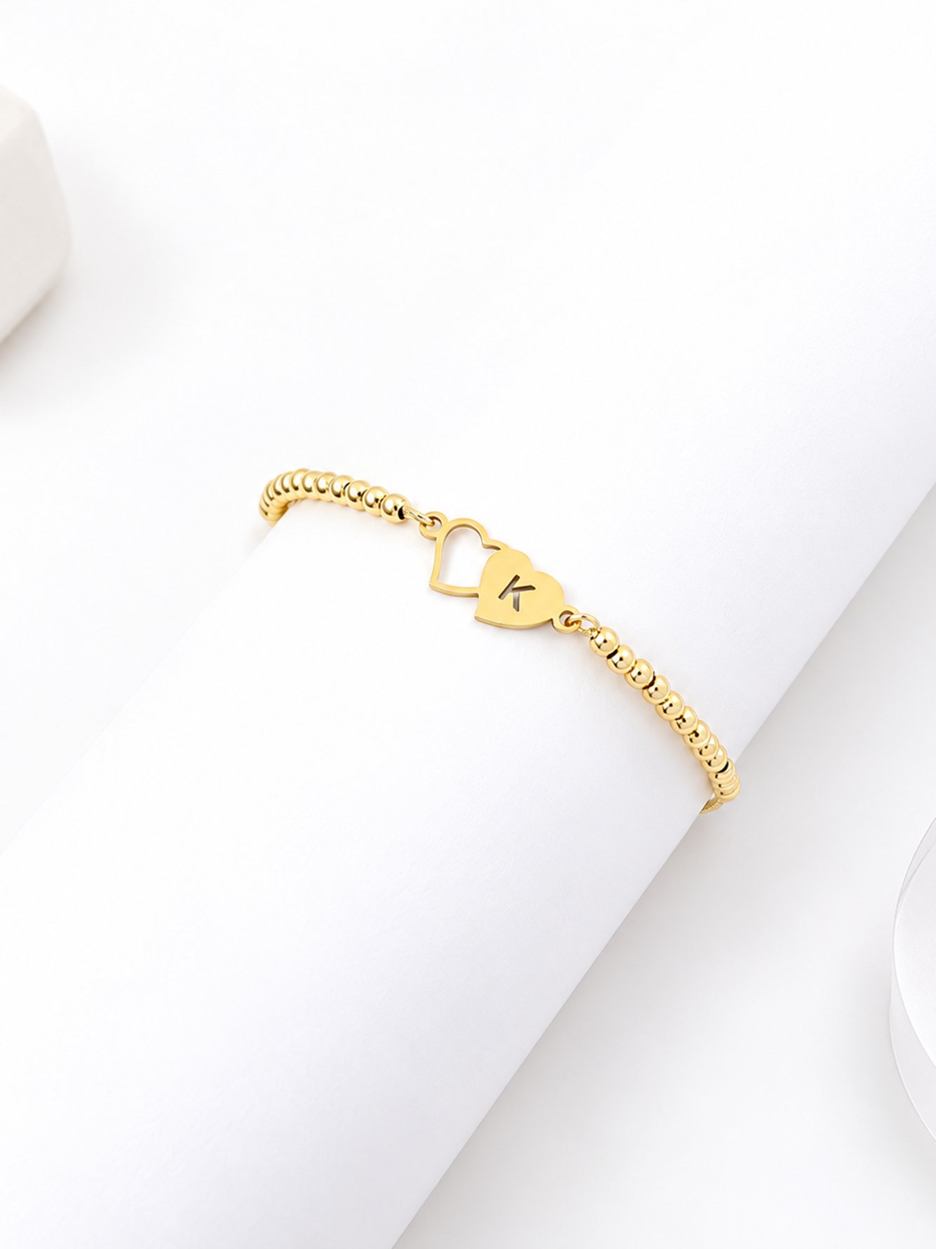 Gold Solid Charm Bracelet