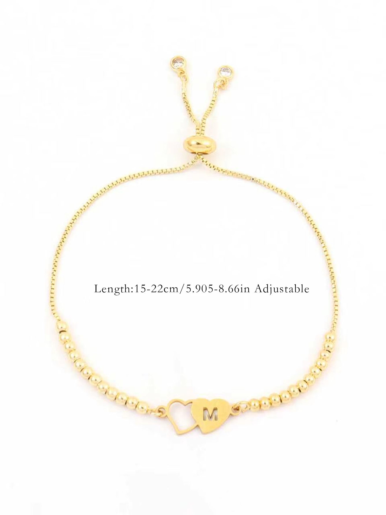 Gold Solid Charm Bracelet
