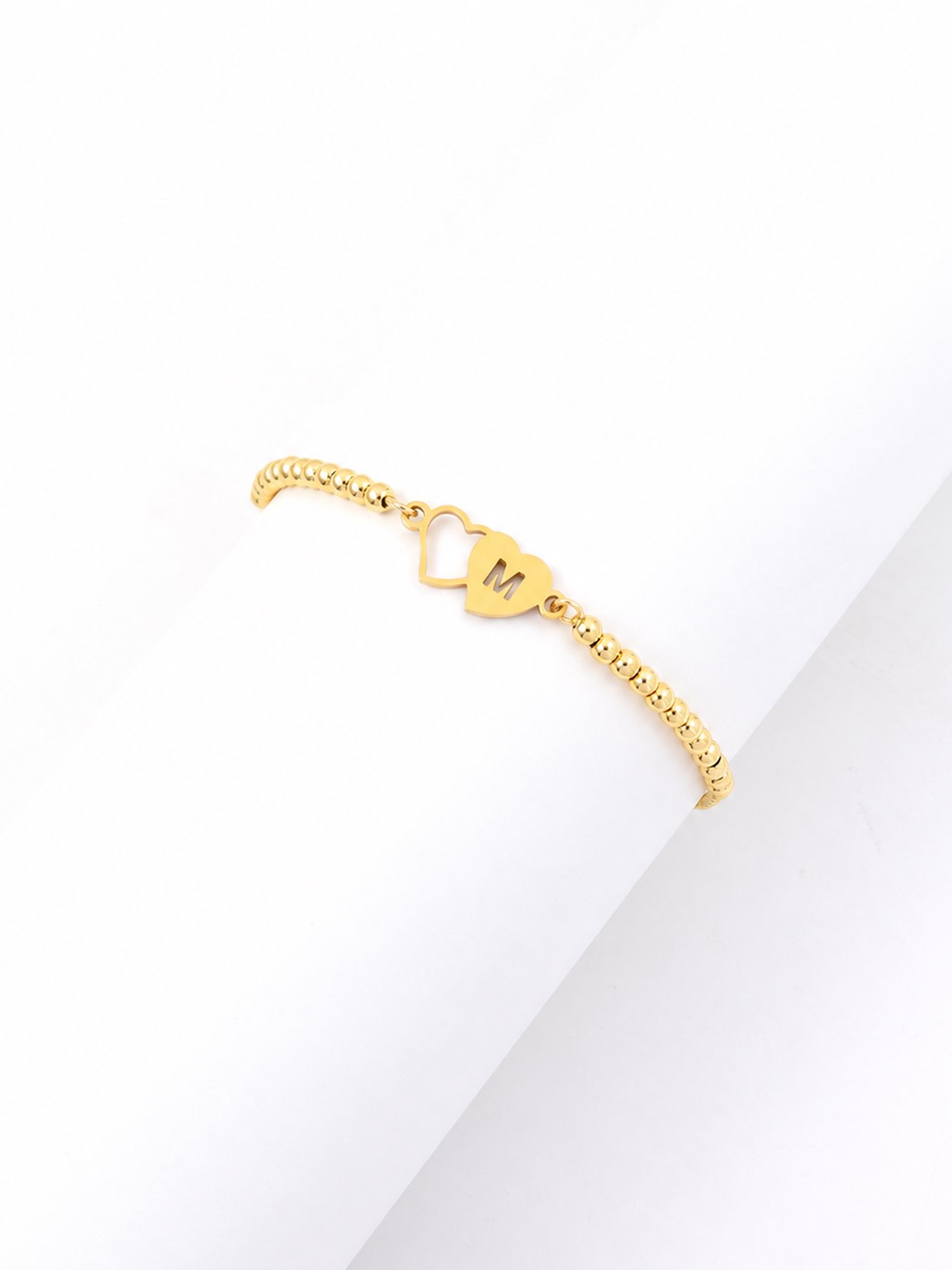 Gold Solid Charm Bracelet