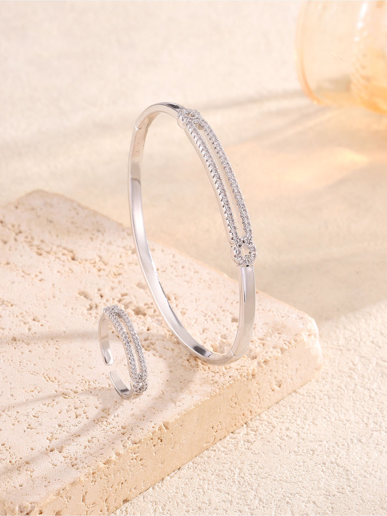 Silver Texture Bangle