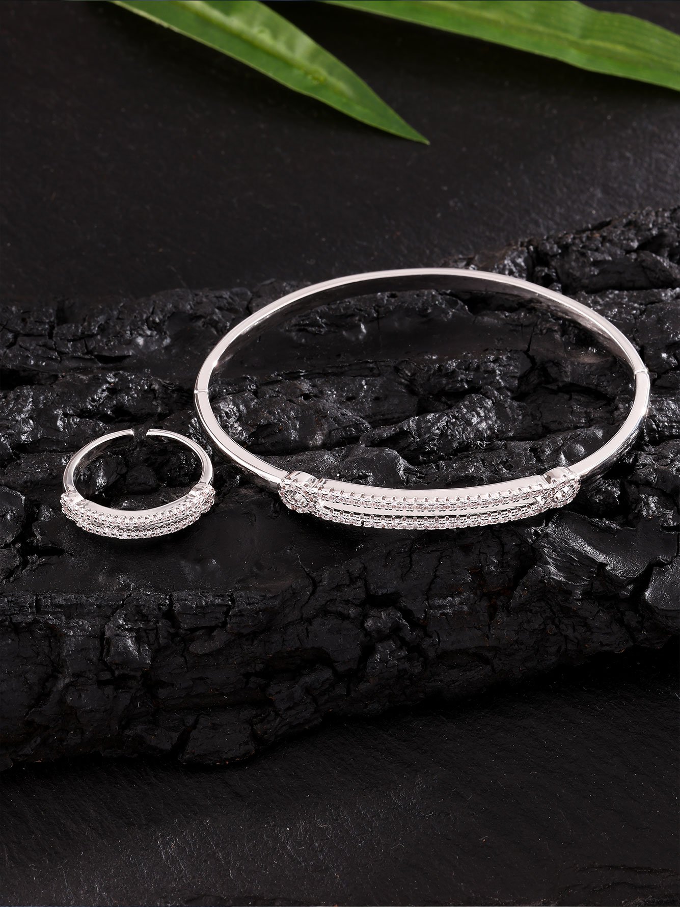 Silver Texture Bangle