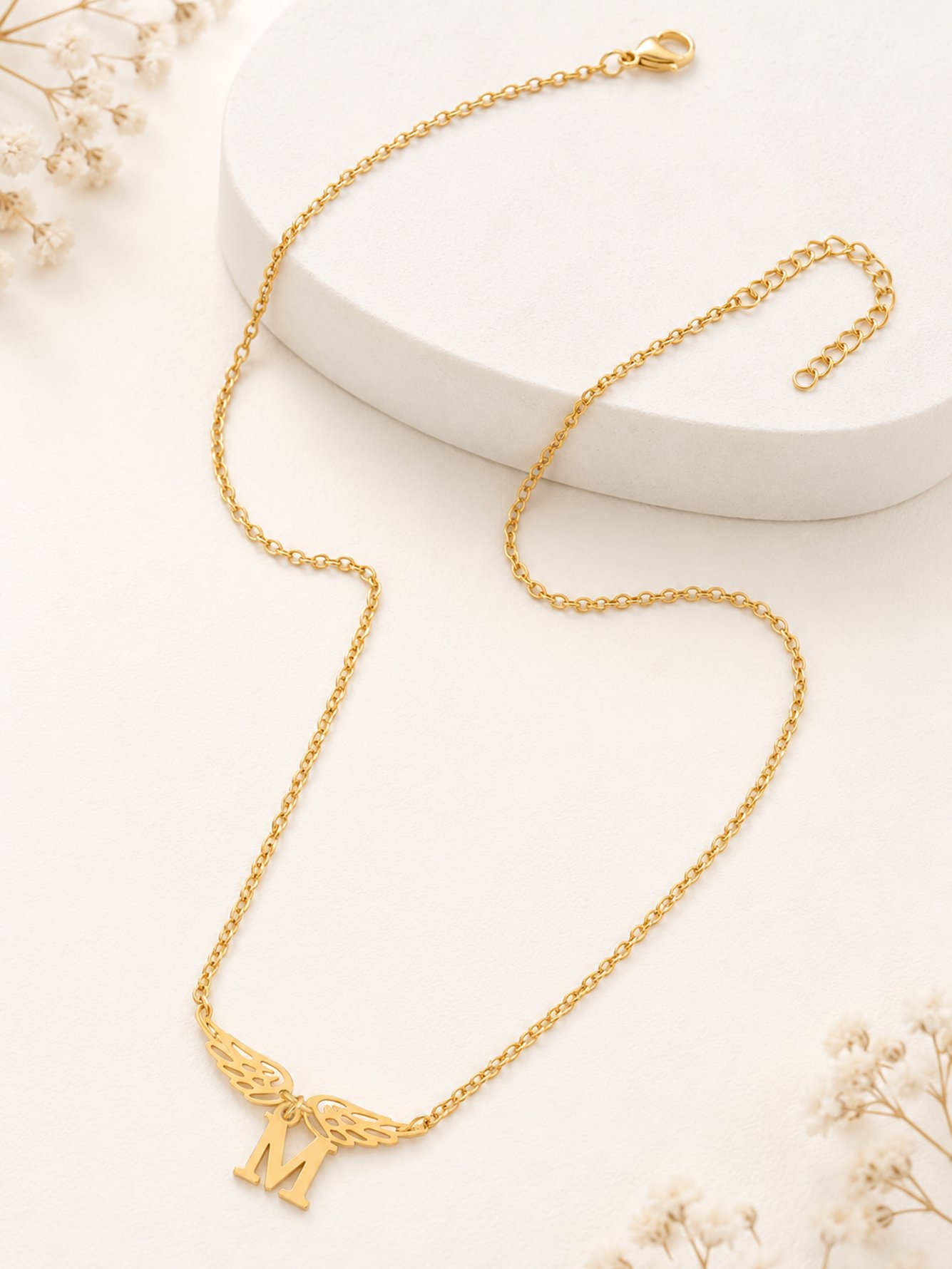 Gold Solid Pendant Necklace