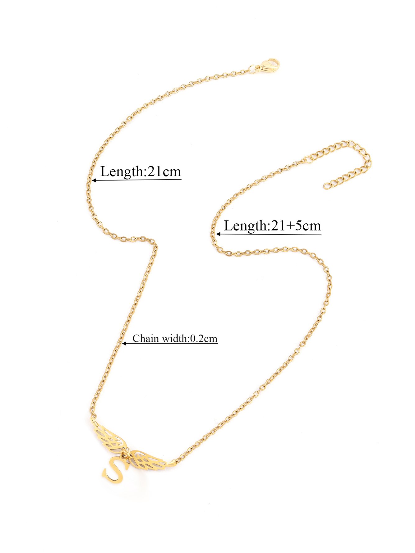 Gold Solid Pendant Necklace