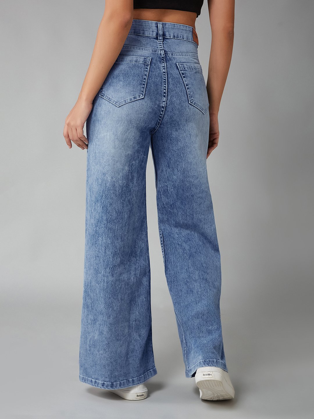 Light Blue Mid Rise Baggy Jeans