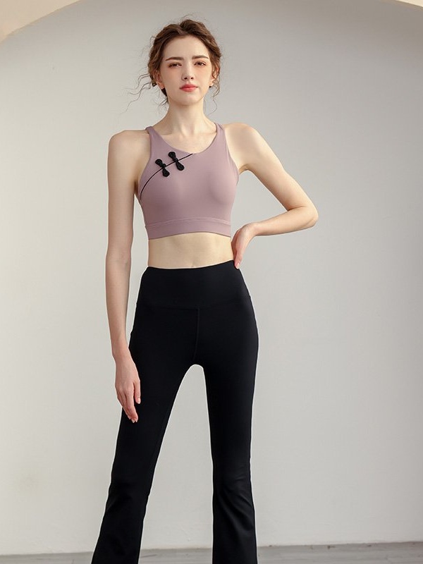 Pink Activewear Sports Bra with Knot Detail