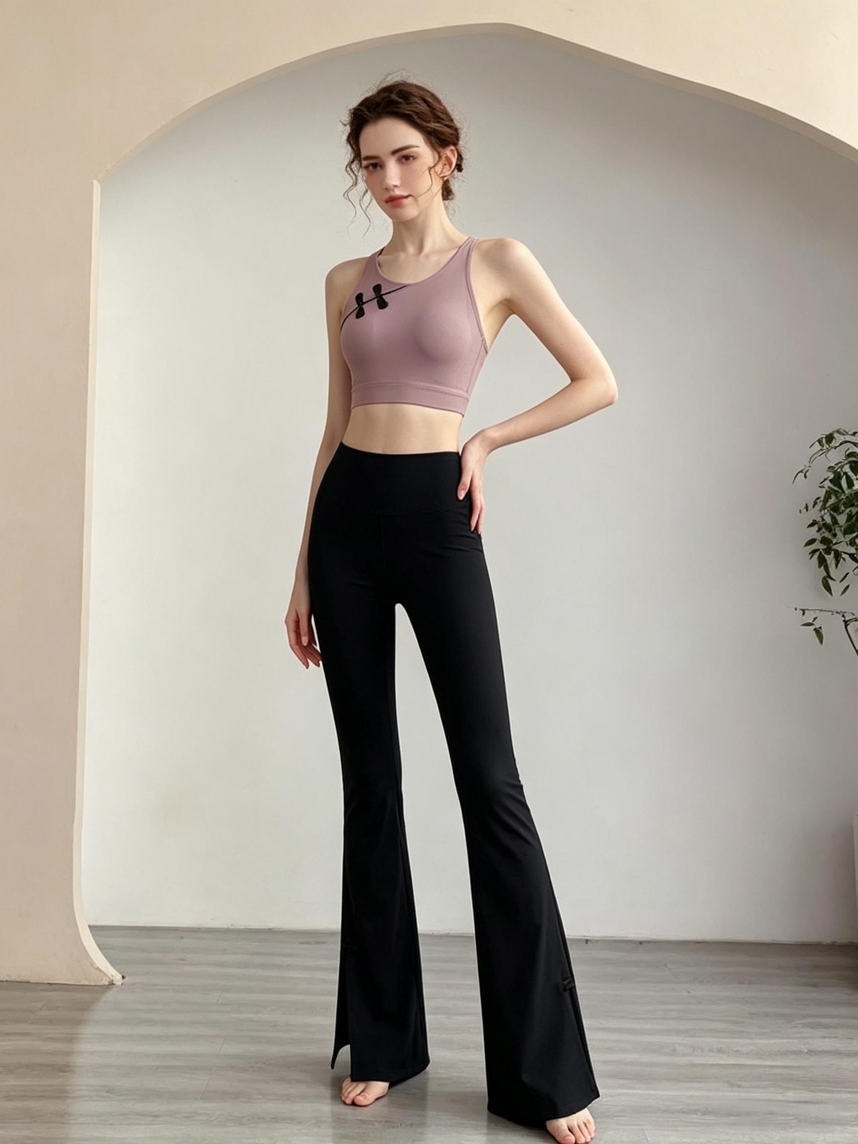 Pink Activewear Sports Bra with Knot Detail
