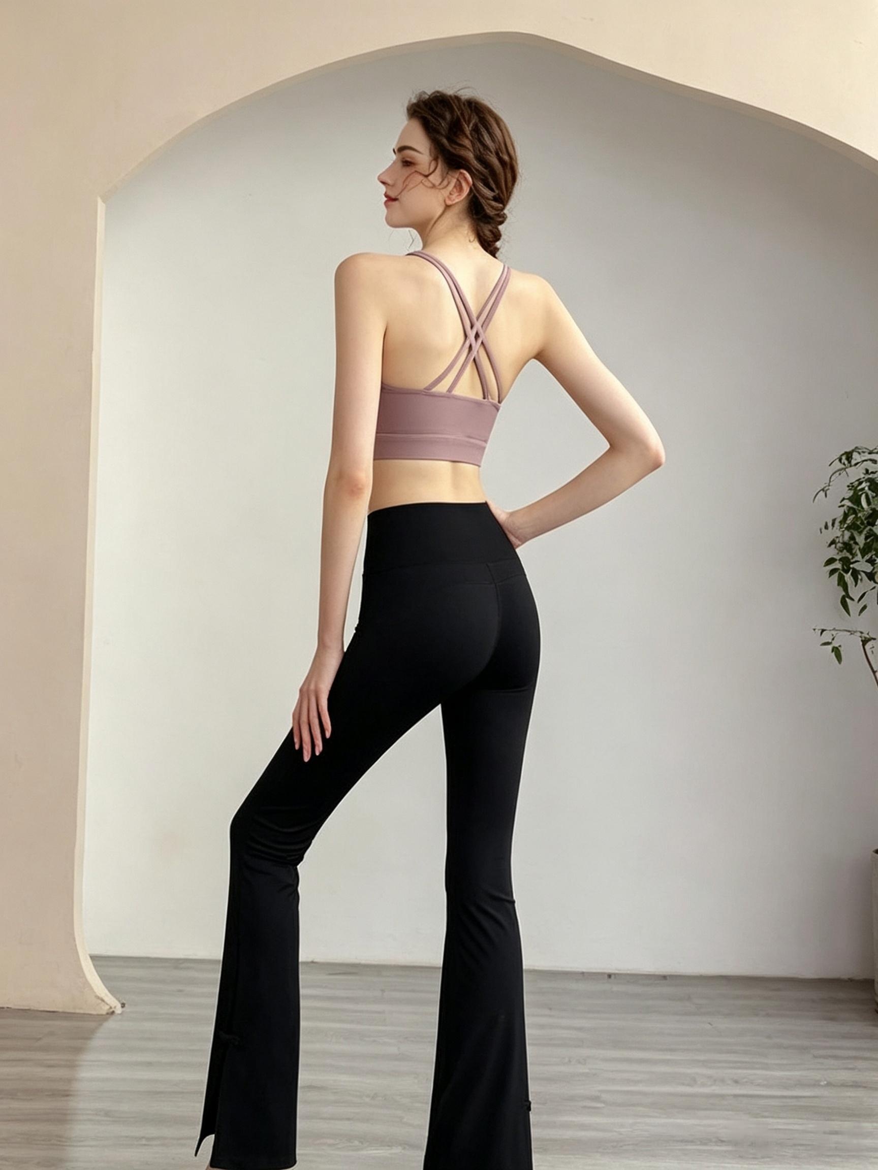 Pink Activewear Sports Bra with Knot Detail