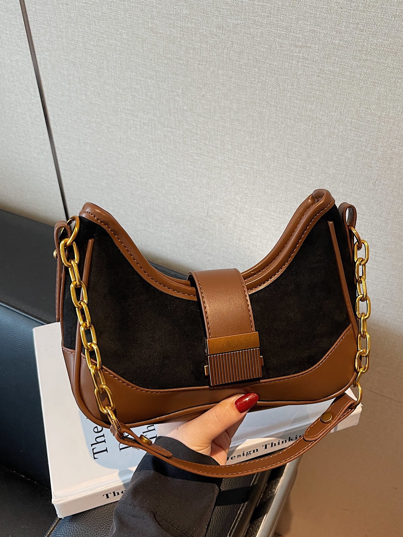 Women’s single-shoulder bag with two straps, crossbody bag