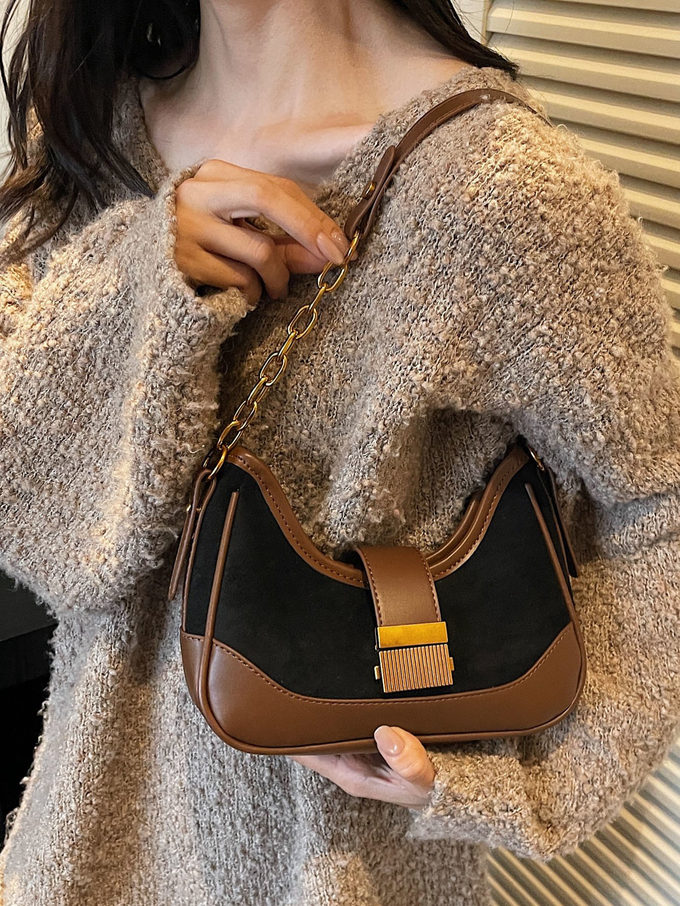 Women’s single-shoulder bag with two straps, crossbody bag