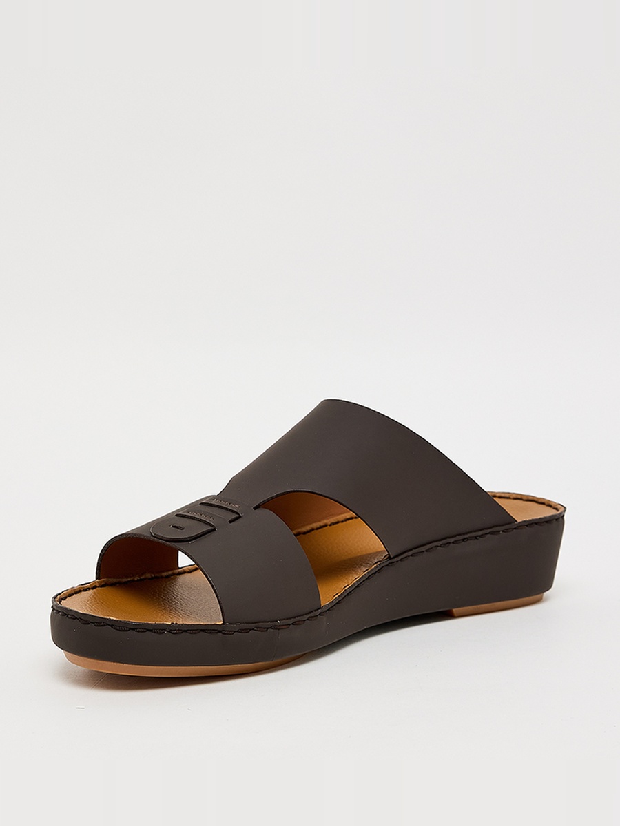Men Coffee Brown Comfort Slip-On Sandals