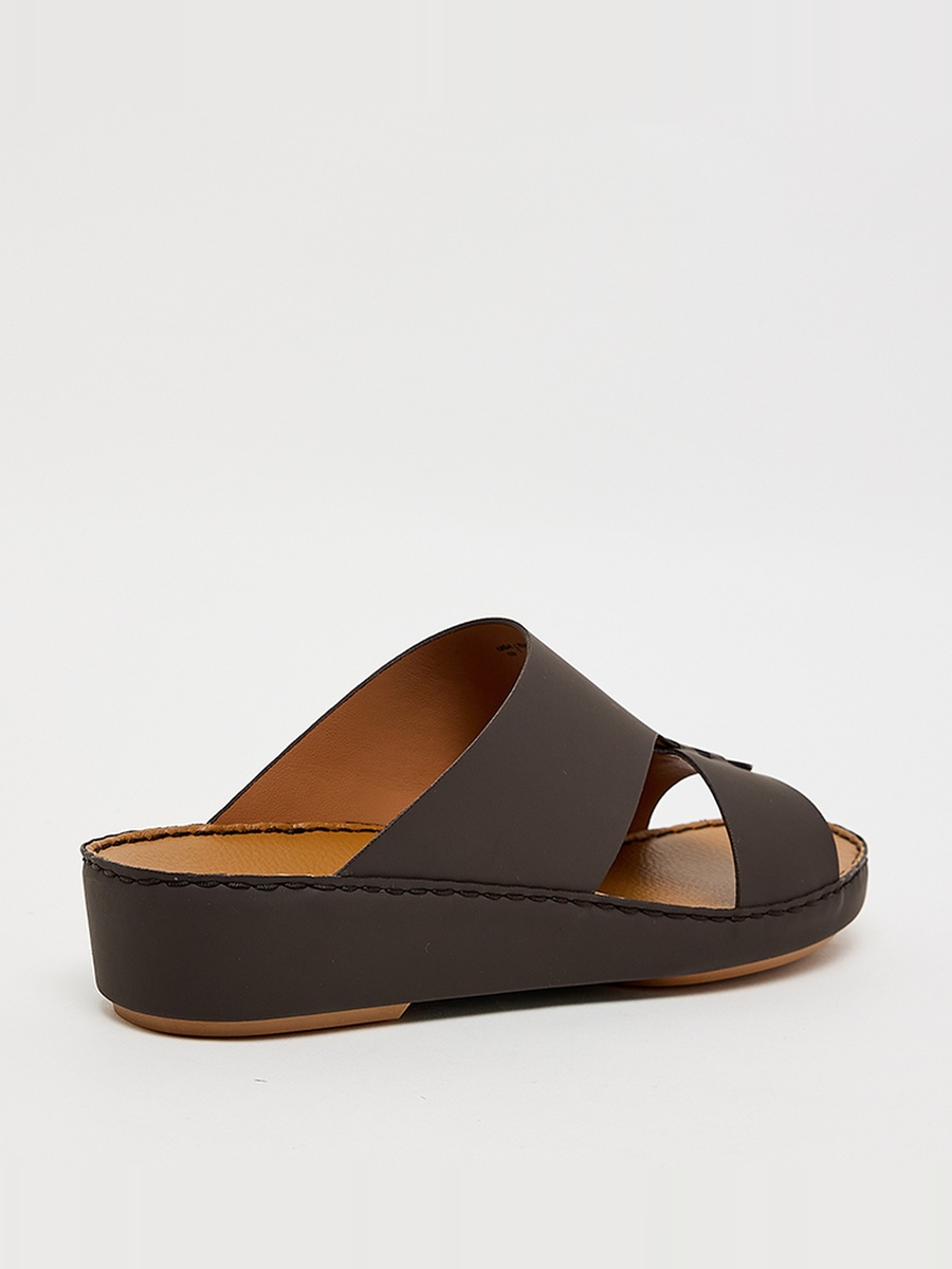 Men Coffee Brown Comfort Slip-On Sandals