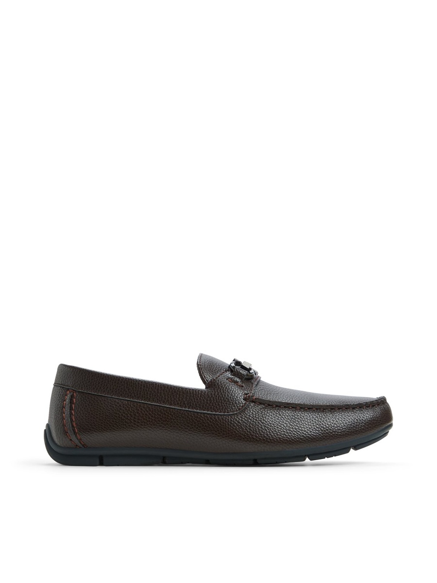 Men Brown Leather Moccasin Loafers