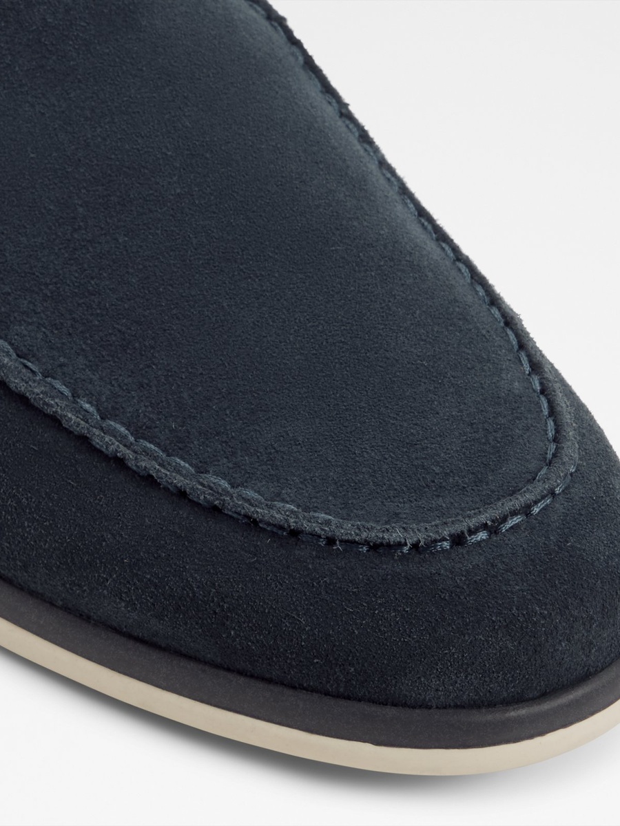 Men Navy Suede Loafers