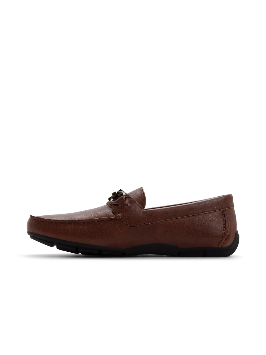 Men Brown Leather Bit Loafers