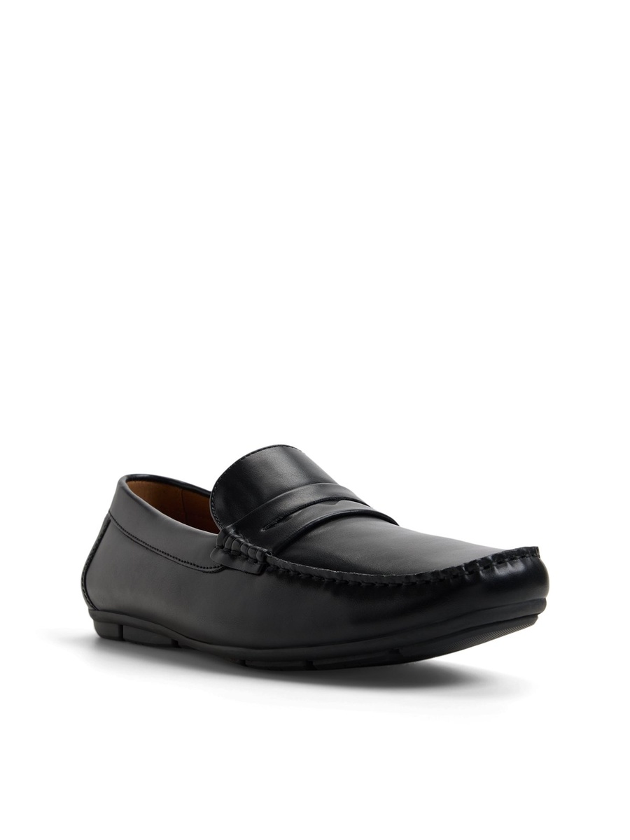 Men Black Leather Loafers