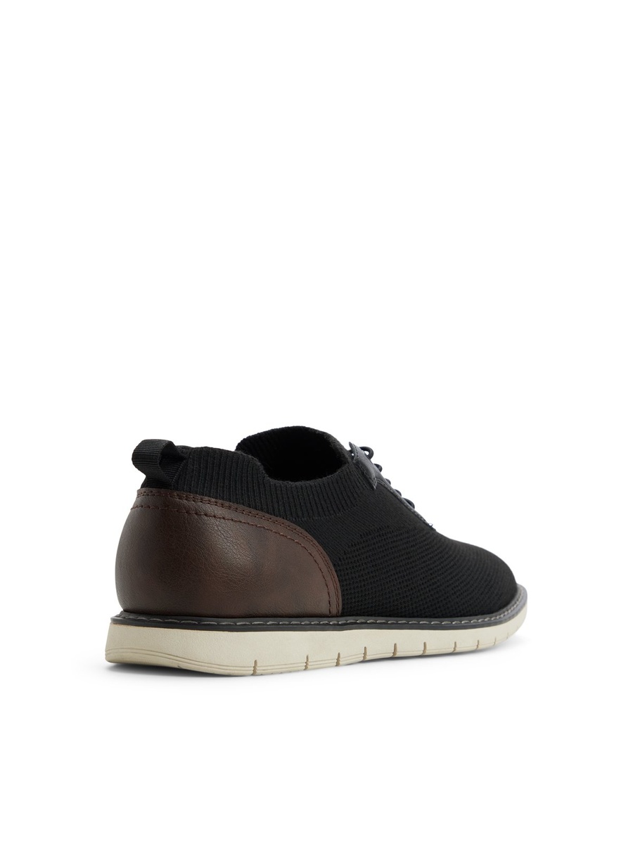 Men Black Knit Casual Oxfords