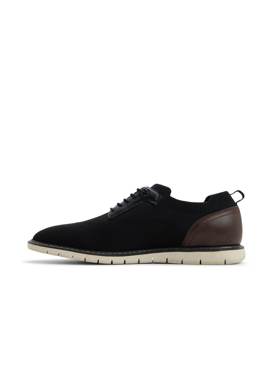 Men Black Knit Casual Oxfords