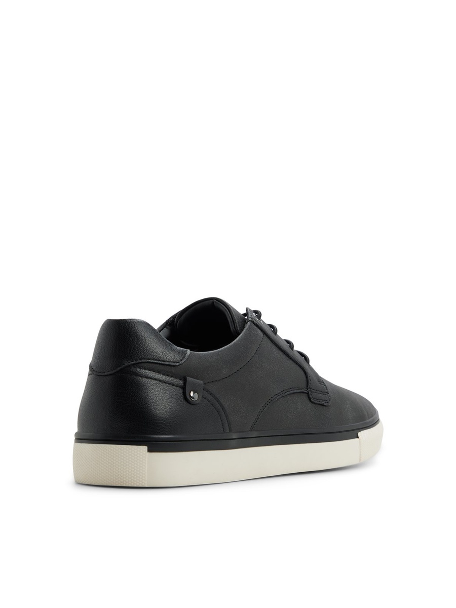 Men Black Lace-Up Casual Shoes