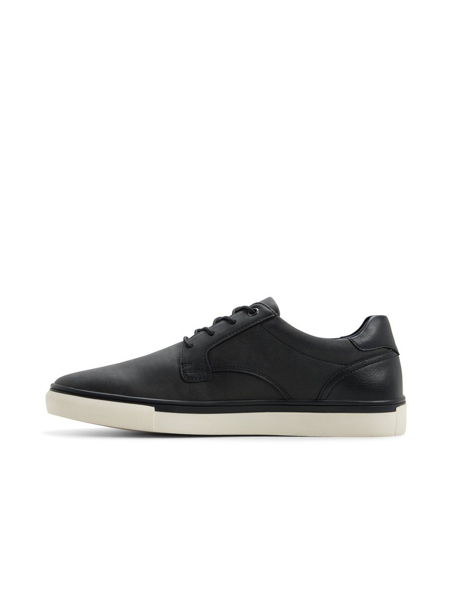 Men Black Lace-Up Casual Shoes