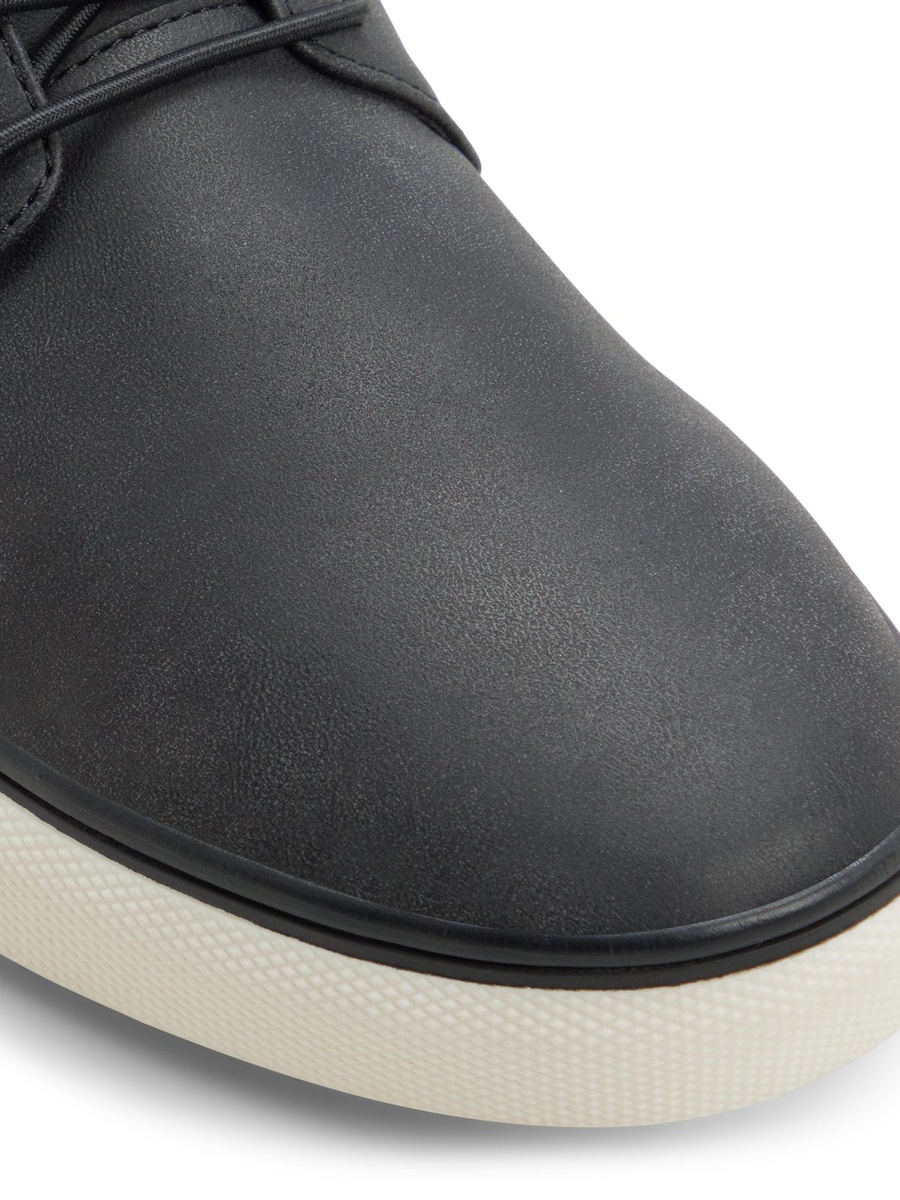 Men Black Lace-Up Casual Shoes