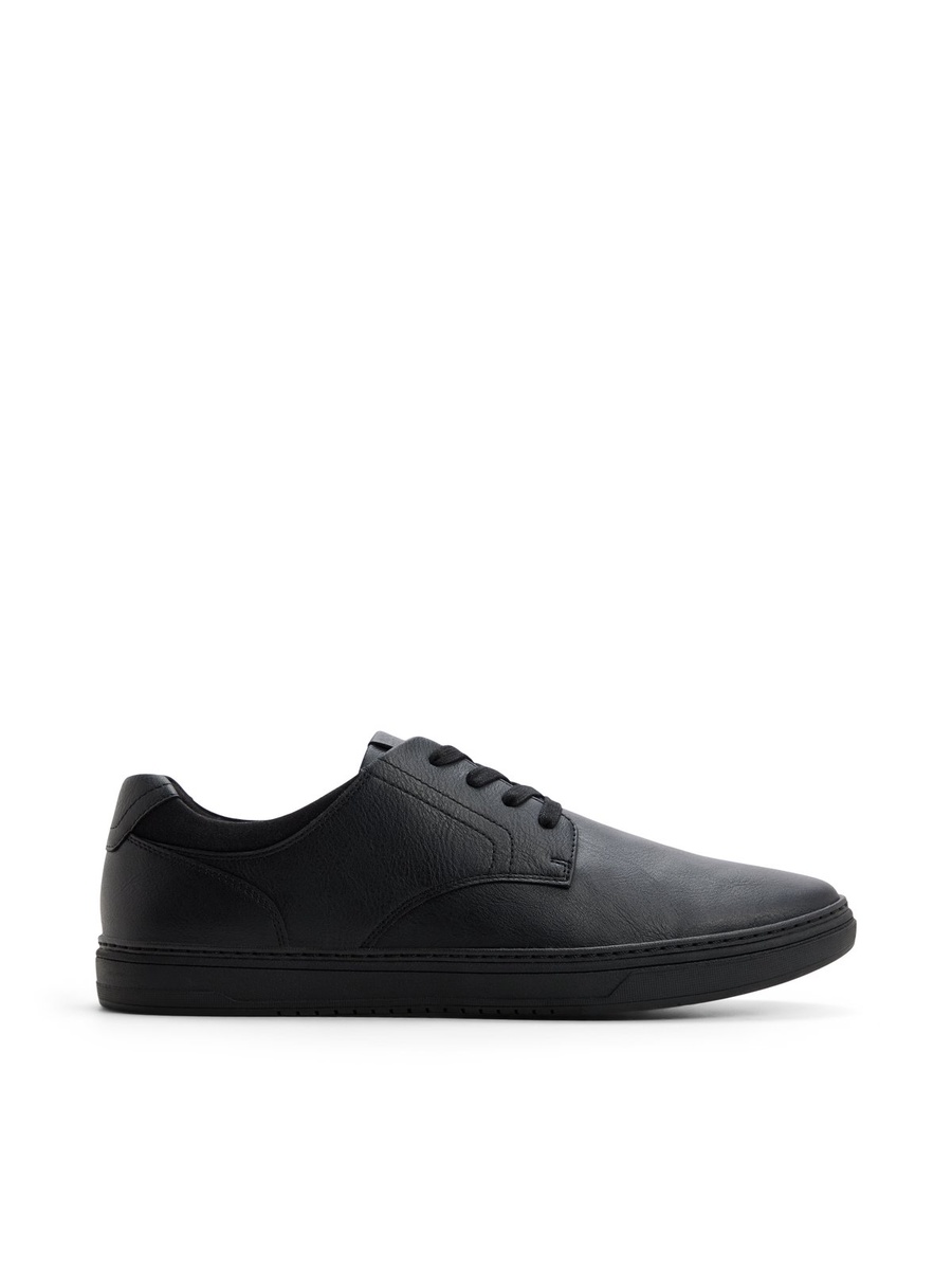 Men Black Casual Leather Sneakers