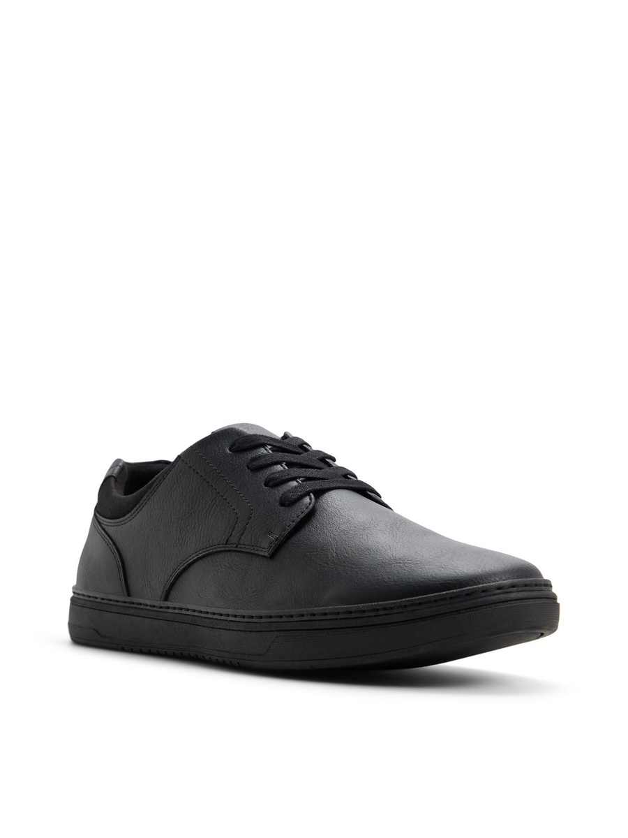 Men Black Casual Leather Sneakers