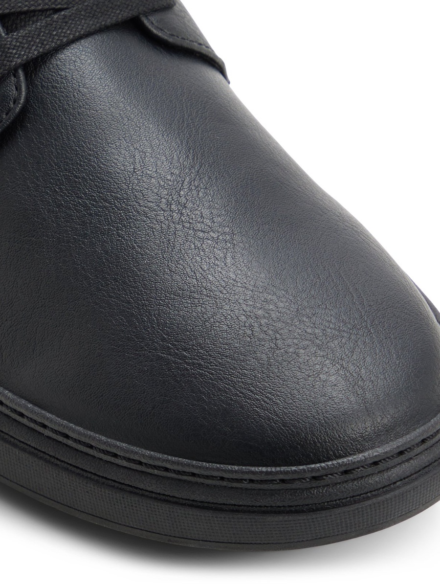 Men Black Casual Leather Sneakers