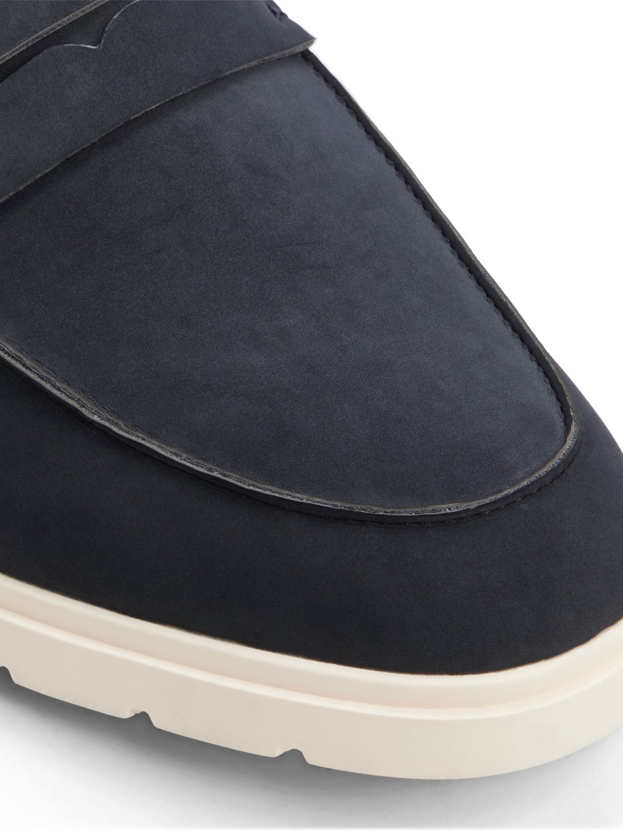 Men Navy Blue Slip-On Loafers