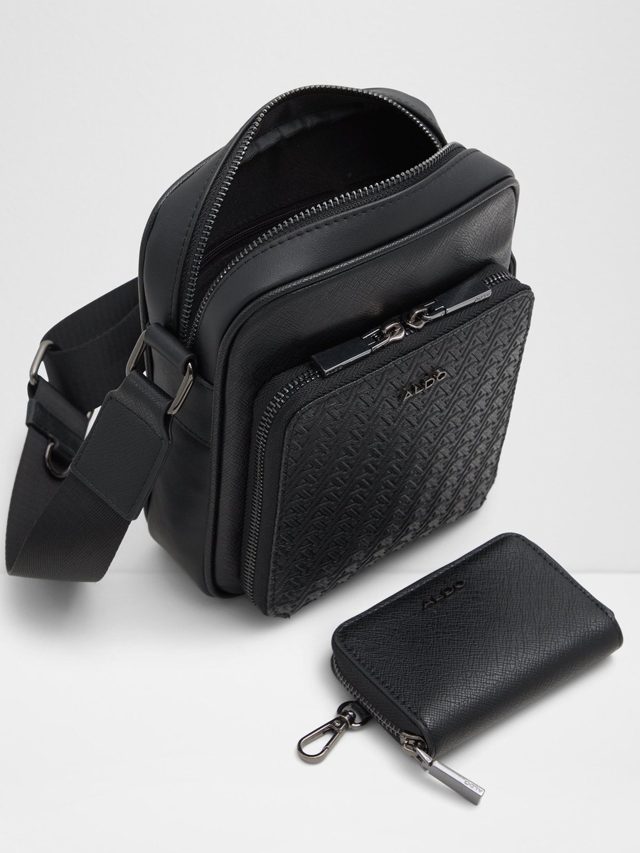 Men Black Solid Cross Body Bag