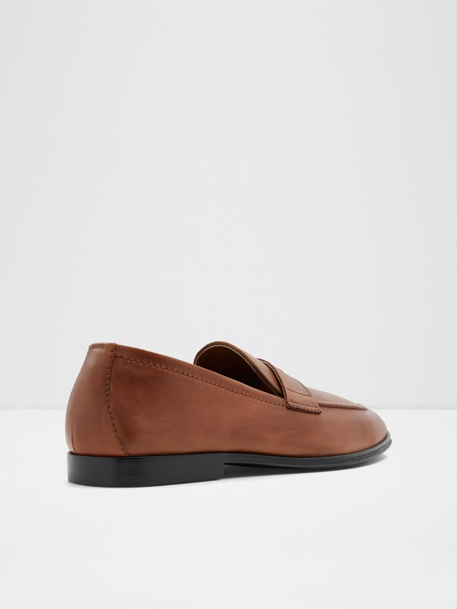 Men Tan Brown Leather Loafers