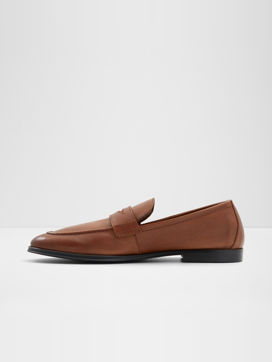 Men Tan Brown Leather Loafers