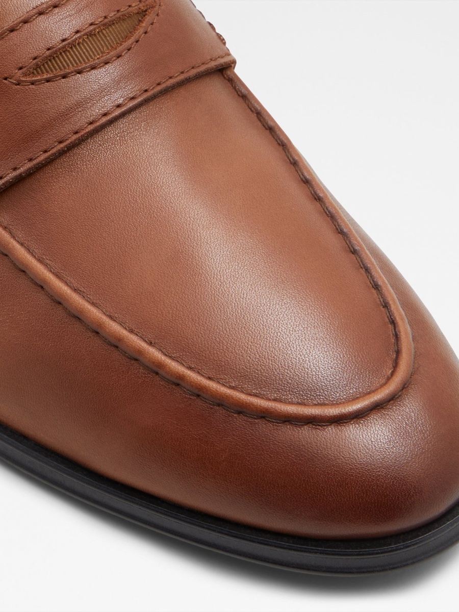 Men Tan Brown Leather Loafers