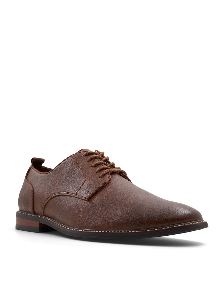 Men Classic Brown Derby Dress Shoes