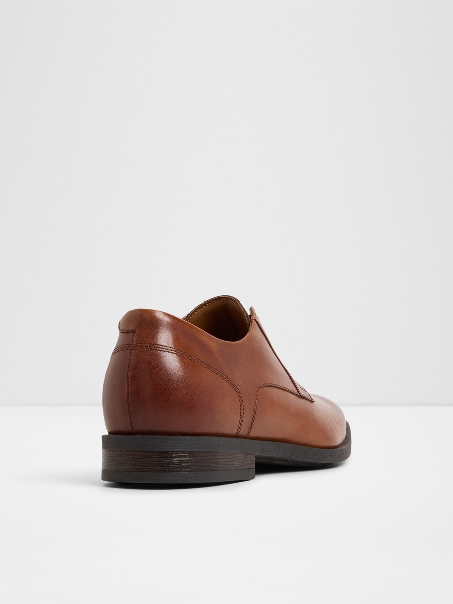 Men Tan Leather Derby Shoes