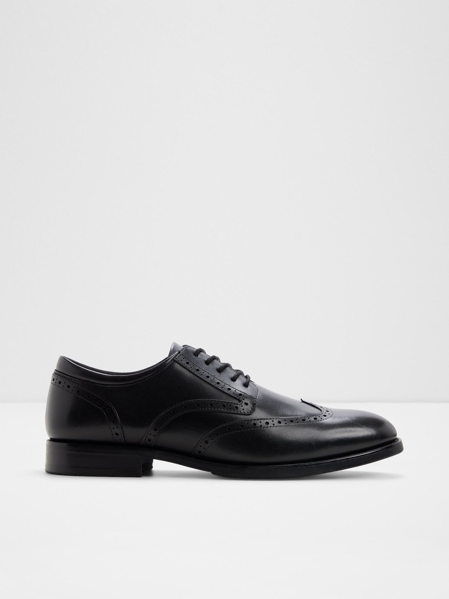 Men Black Brogue Leather Formal Shoes