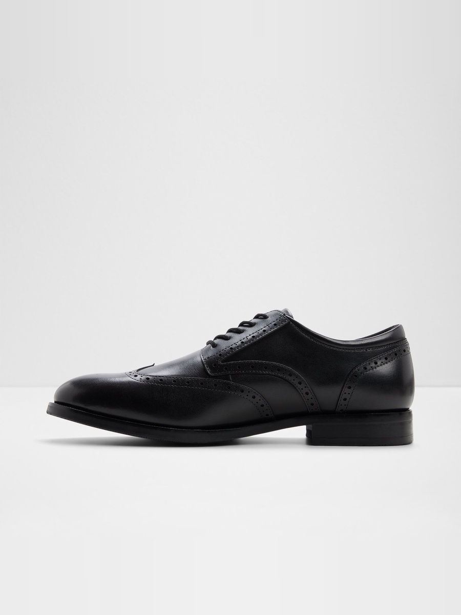 Men Black Brogue Leather Formal Shoes